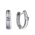 Серьги,Серьги Хаггис,Серебро,с вставкой Фианит,с замком Скоба,Английский,РОССИЯ