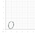 Серебряная классическая гладкая моно серьга Кольцо / Конго / Круглое, покрытие родий, диаметр 1,5 см Серьги,Серебро,с вставкой Без вставок,с замком Кольцо,Конго,РОССИЯ