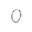 Серебряная классическая гладкая моно серьга Кольцо / Конго / Круглое, покрытие родий, диаметр 1,5 см Серьги,Серебро,с вставкой Без вставок,с замком Кольцо,Конго,РОССИЯ