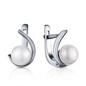 Серьги,Серебро,с вставкой Жемчуг культивированный,РОССИЯ