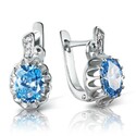 Серебряные серьги  Серьги,Серебро,с вставкой Фианит,с замком Английский,РОССИЯ