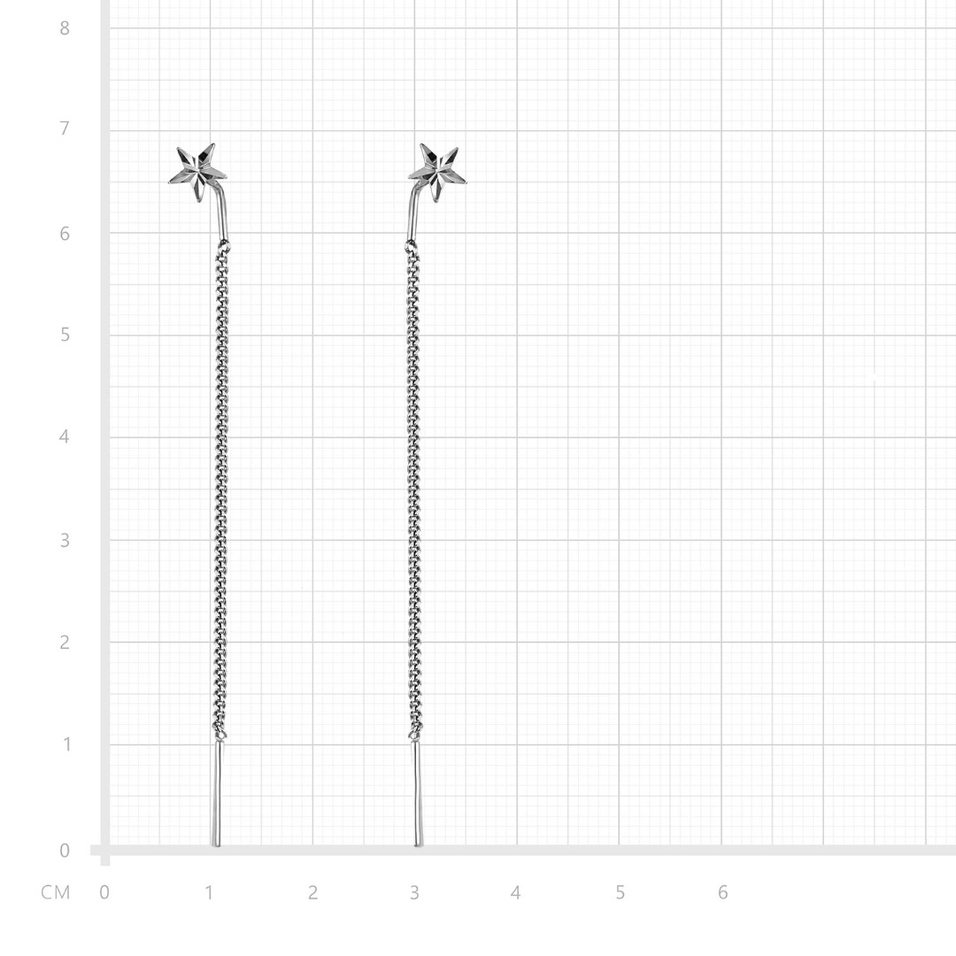 Серебряные длинные серьги-протяжки Серьги,Серьги Протяжки,Серьги Продевки,Длинные серьги,Серьги Цепочки,Серебро,с вставкой Без вставок,с замком Протяжка,РОССИЯ