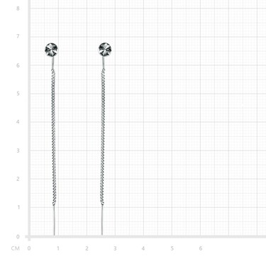 Серебряные длинные серьги-протяжки 