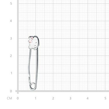 Серебряная детская брошь 