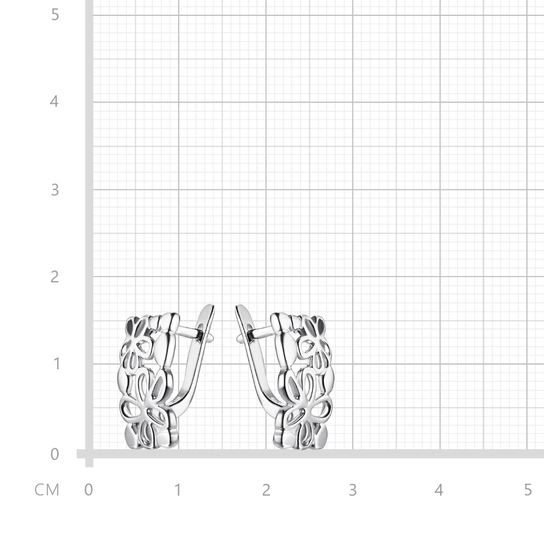 Серьги,Серебро,с вставкой Без вставок,с замком Английский,РОССИЯ