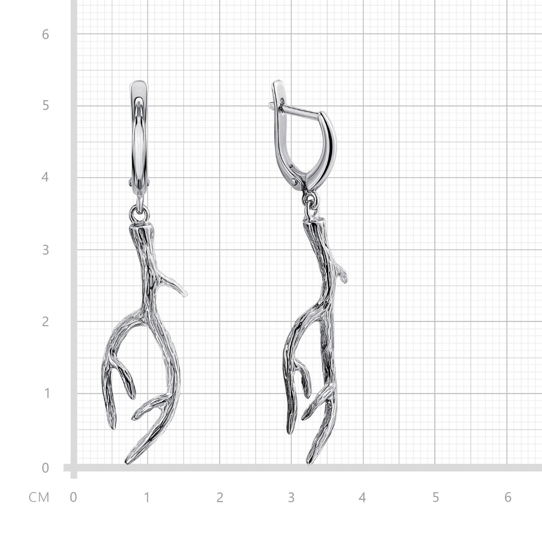 Серьги,Серебро,с вставкой Без вставок,с замком Английский,РОССИЯ