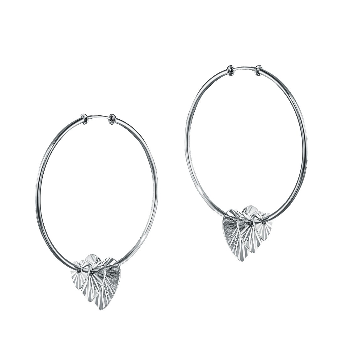 Серьги,Серебро,с вставкой Без вставок,с замком Кольцо,Конго,РОССИЯ