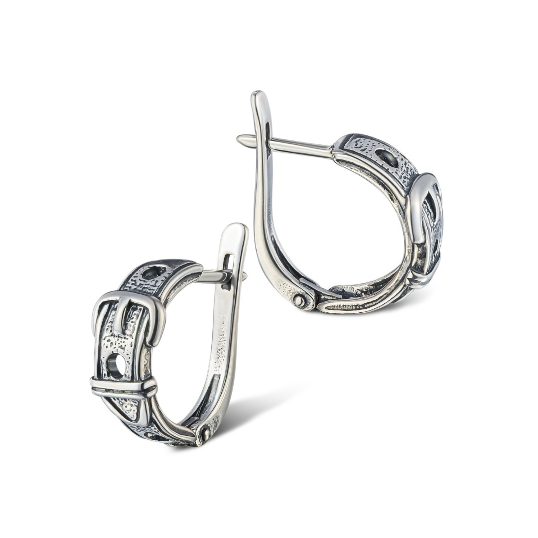 Серьги,Серебро,с вставкой Без вставок,с замком Английский,РОССИЯ