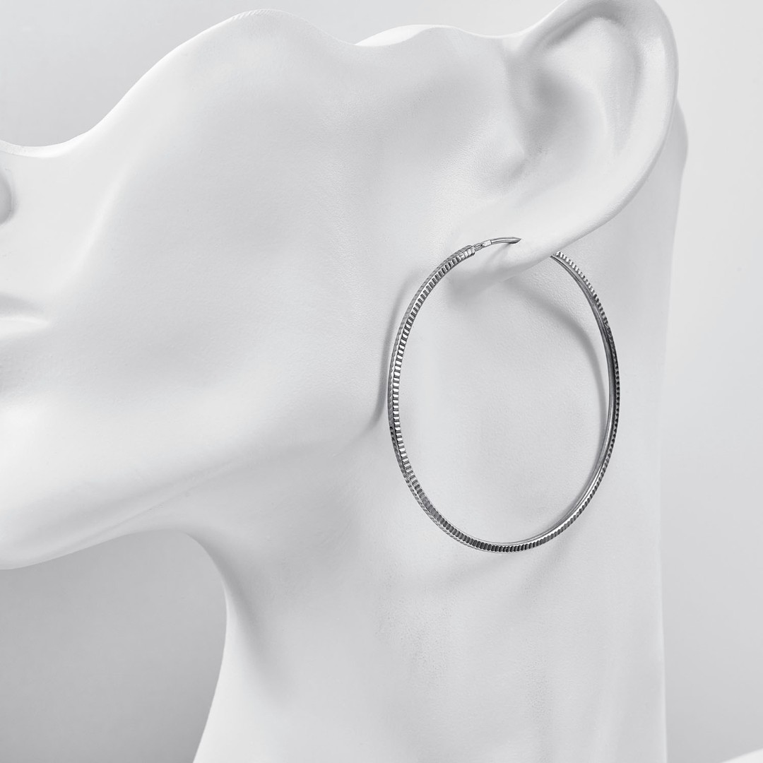 Серьги,Серебро,с вставкой Без вставок,с замком Кольцо,Конго,РОССИЯ