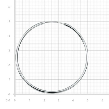 Серебряные классические серьги Кольца / Конго / Круглые, родий, 5 см