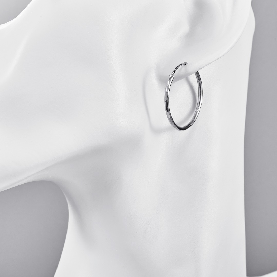 Серьги,Серебро,с вставкой Без вставок,с замком Кольцо,Конго,РОССИЯ