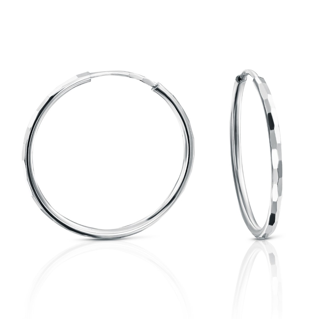 Серьги,Серебро,с вставкой Без вставок,с замком Кольцо,Конго,РОССИЯ