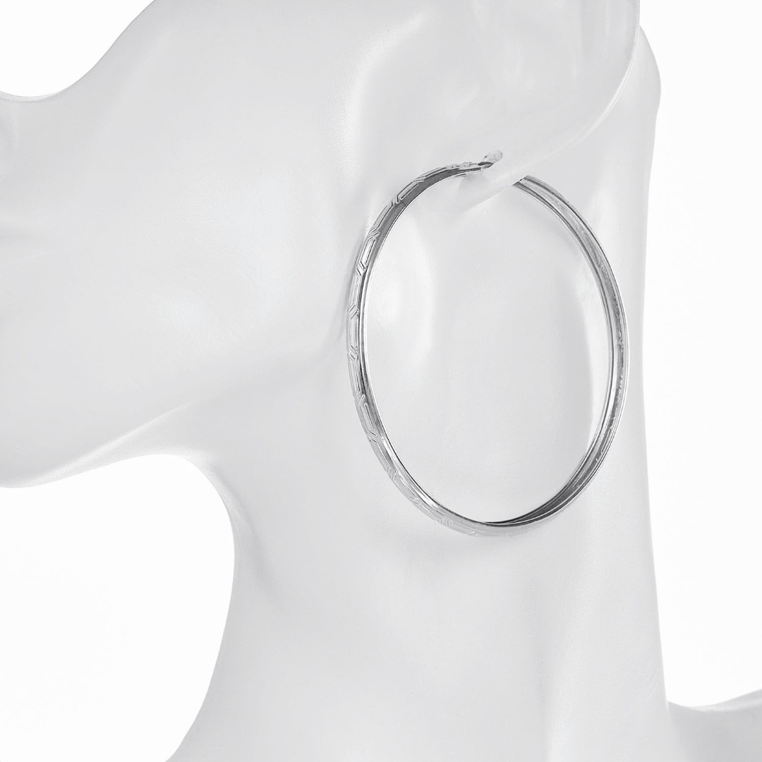 Серьги,Серебро,с вставкой Без вставок,с замком Кольцо,Конго,РОССИЯ