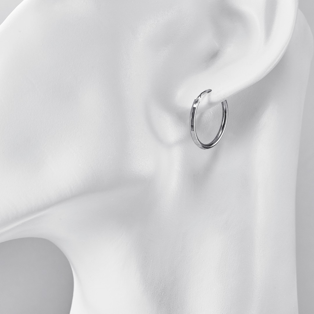 Серьги,Серебро,с вставкой Без вставок,с замком Кольцо,Конго,РОССИЯ