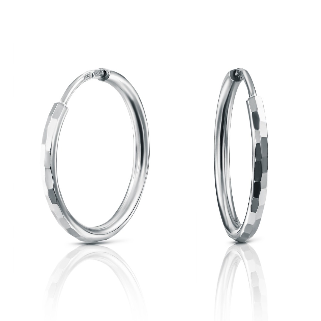 Серьги,Серебро,с вставкой Без вставок,с замком Кольцо,Конго,РОССИЯ