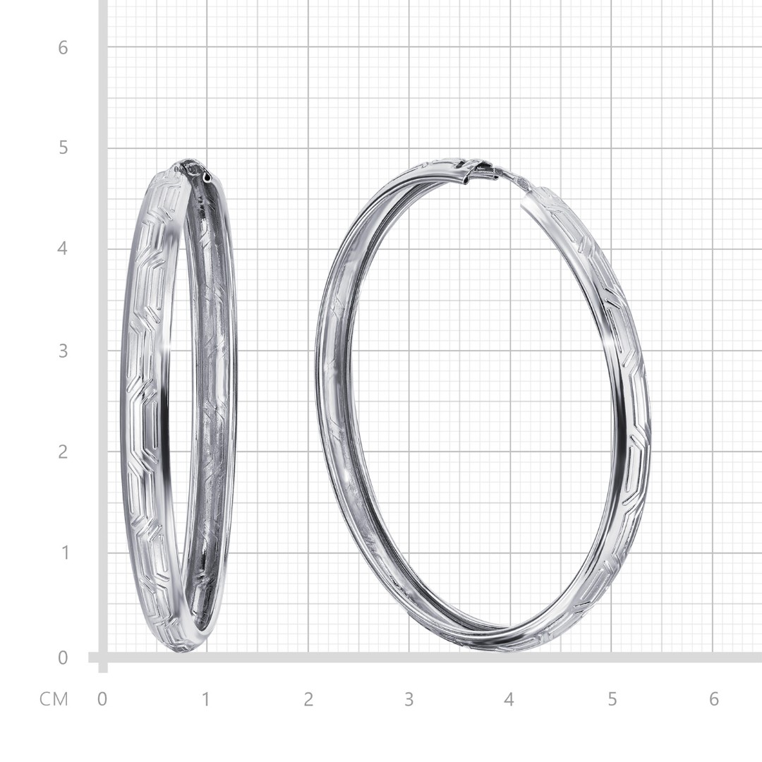 Серьги,Серебро,с вставкой Без вставок,с замком Кольцо,Конго,РОССИЯ