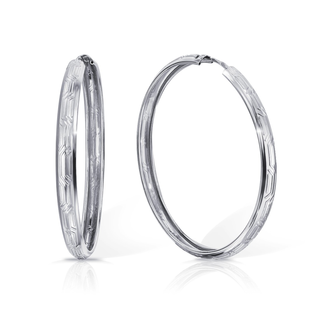 Серьги,Серебро,с вставкой Без вставок,с замком Кольцо,Конго,РОССИЯ