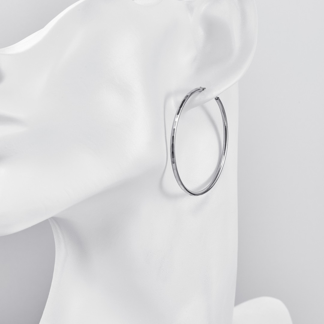 Серьги,Серебро,с вставкой Без вставок,с замком Кольцо,Конго,РОССИЯ