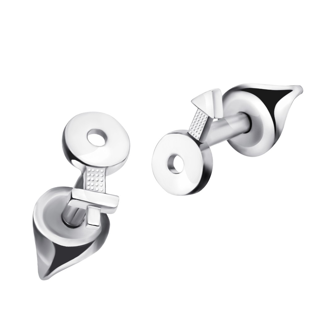 Серьги,Серьги Пусеты,Серьги Гвоздики,Серебро,с вставкой Без вставок,с замком Пусет,Винтовой,Штыревой,Штифтовой,РОССИЯ