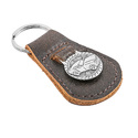 Сувенир,Брелок,Серебро,Натуральная кожа,с вставкой Натуральная кожа,РОССИЯ