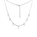 Серебряное женское утонченное колье  Цепочка на шею,Колье,Серебро,с вставкой Без вставок,с замком Карабинный,РОССИЯ
