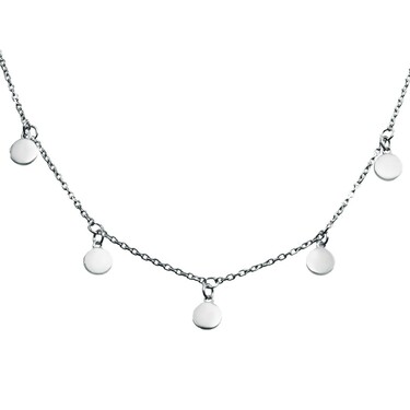 Серебряное женское утонченное колье 