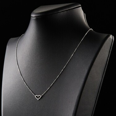 Серебряное женское утонченное колье 