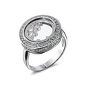 Кольцо,Серебро,с вставкой Белая цвета,КИТАЙ