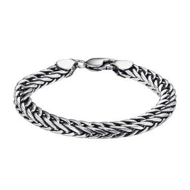 Серебряный браслет, плетение Персидское, чернение, ширина 0,7 см