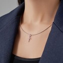 Серебряная подвеска женская  Крест,Подвеска,Талисман,Амулет,Оберег,Серебро,с вставкой Цирконий кубический Белая цвета,КИТАЙ