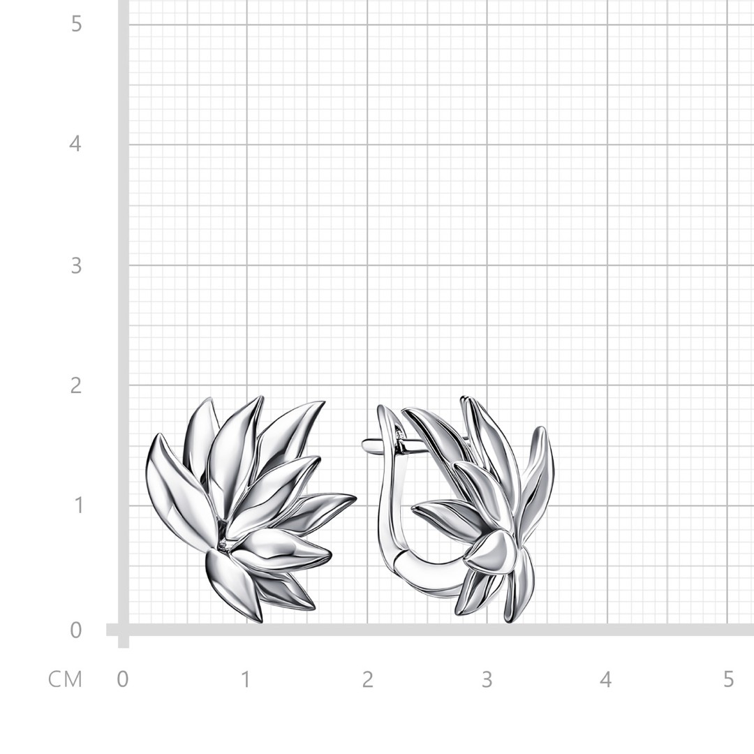 Серьги,Серебро,с вставкой Без вставок,с замком Английский,ИТАЛИЯ