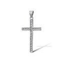 Крест,Подвеска,Талисман,Амулет,Оберег,Серебро,с вставкой Цирконий кубический Белая цвета,КИТАЙ