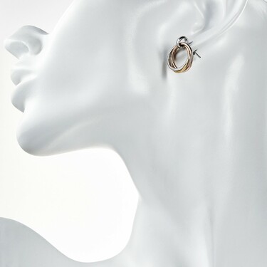 Серебряные серьги пусеты с подвеской 