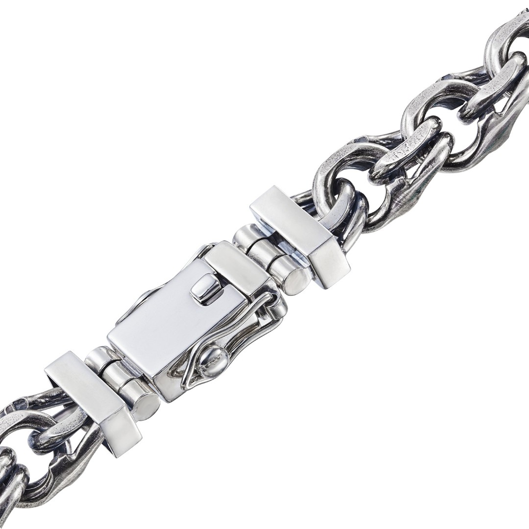 Браслет на руку,Серебро,с вставкой Без вставок,с замком Коробочка,РОССИЯ