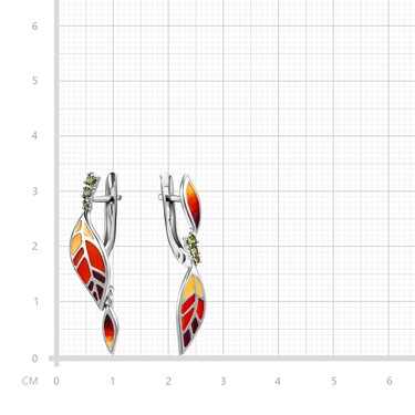 Серебряные асимметричные серьги 