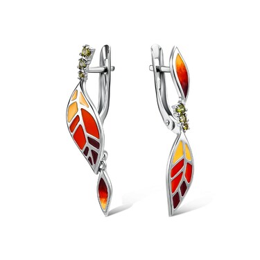 Серебряные асимметричные серьги 