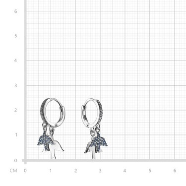 Серебряные серьги Кольца / Конго / Круглые / Хаггисы с подвесками 