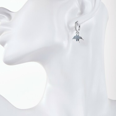 Серебряные серьги Кольца / Конго / Круглые / Хаггисы с подвесками 