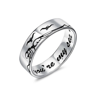 Серебряное кольцо с внутренней гравировкой 