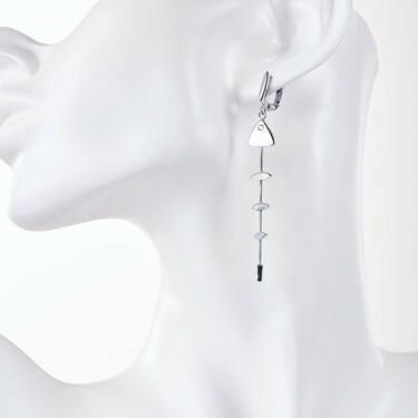 Серебряные длинные серьги 