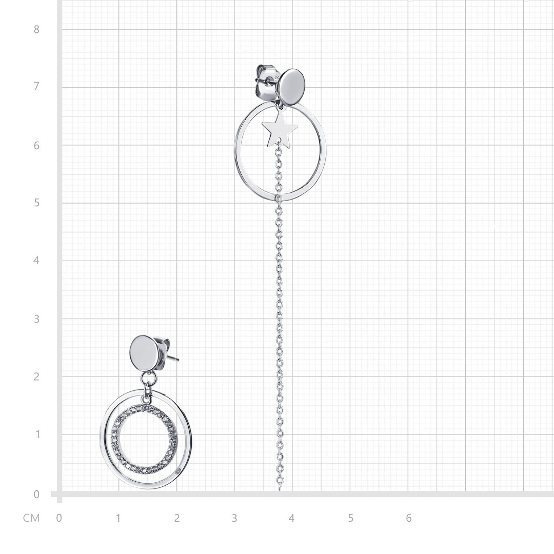 Серьги,Серьги Пусеты,Серьги Гвоздики,Серебро,с вставкой Цирконий кубический,с замком Пусет,Винтовой,Штыревой,Штифтовой,КИТАЙ