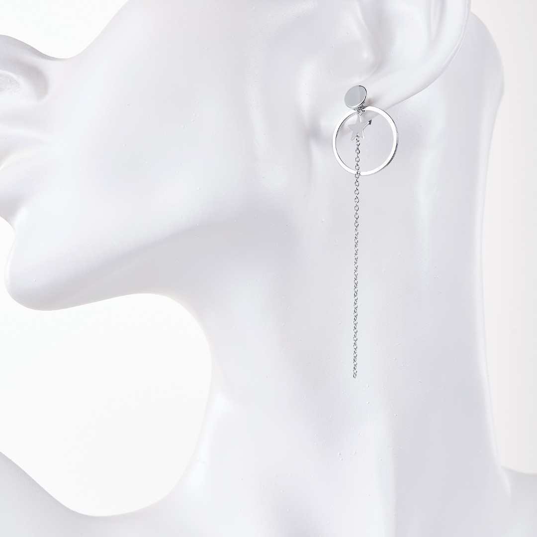 Серьги,Серьги Пусеты,Серьги Гвоздики,Серебро,с вставкой Цирконий кубический,с замком Пусет,Винтовой,Штыревой,Штифтовой,КИТАЙ