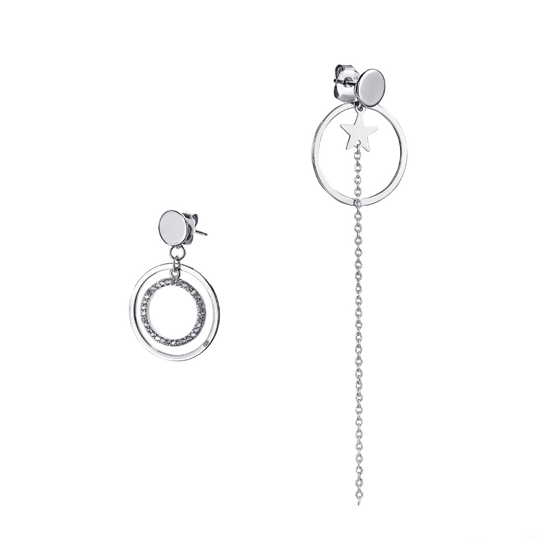 Серьги,Серьги Пусеты,Серьги Гвоздики,Серебро,с вставкой Цирконий кубический,с замком Пусет,Винтовой,Штыревой,Штифтовой,КИТАЙ