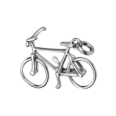 Серебряная подвеска "Велосипед", в родии