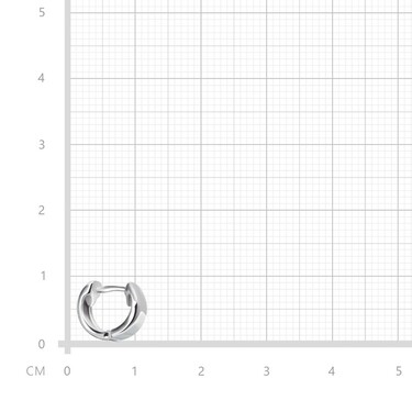 Серебряная моно серьга колечко, диаметр 7мм, в родии
