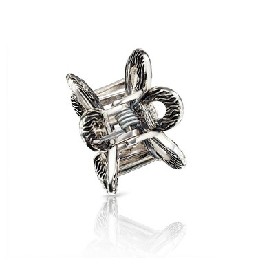 Серебряная женская заколка 