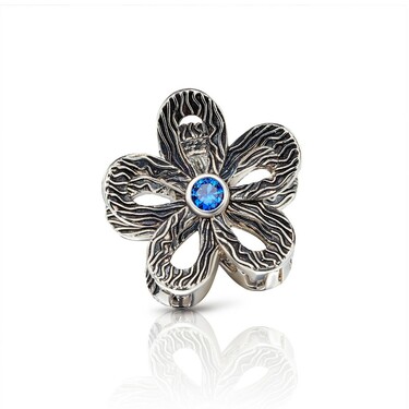 Серебряная женская заколка 