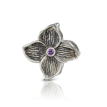 Серебряная женская заколка 