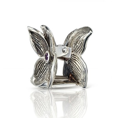 Серебряная женская заколка 