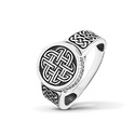 Серебряная мужская печатка с чернением, Узел бесконечности Кольцо,Серебро,с вставкой Без вставок,РОССИЯ